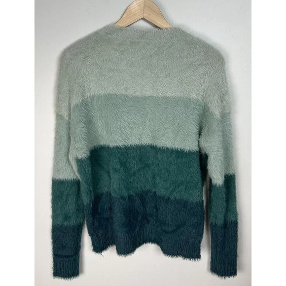 KUT From The Cloth Maisie Scoop Neck Sweater Fuzzy Colorblock Size XS KS24901 - Picture 4 of 7